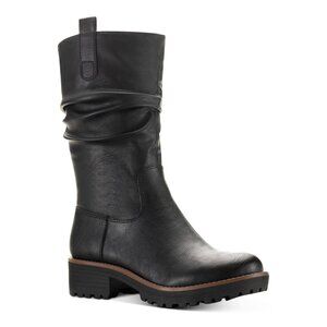 SUN + STONE Nelliee Lug Sole Slouch Boots Size 5M - G76